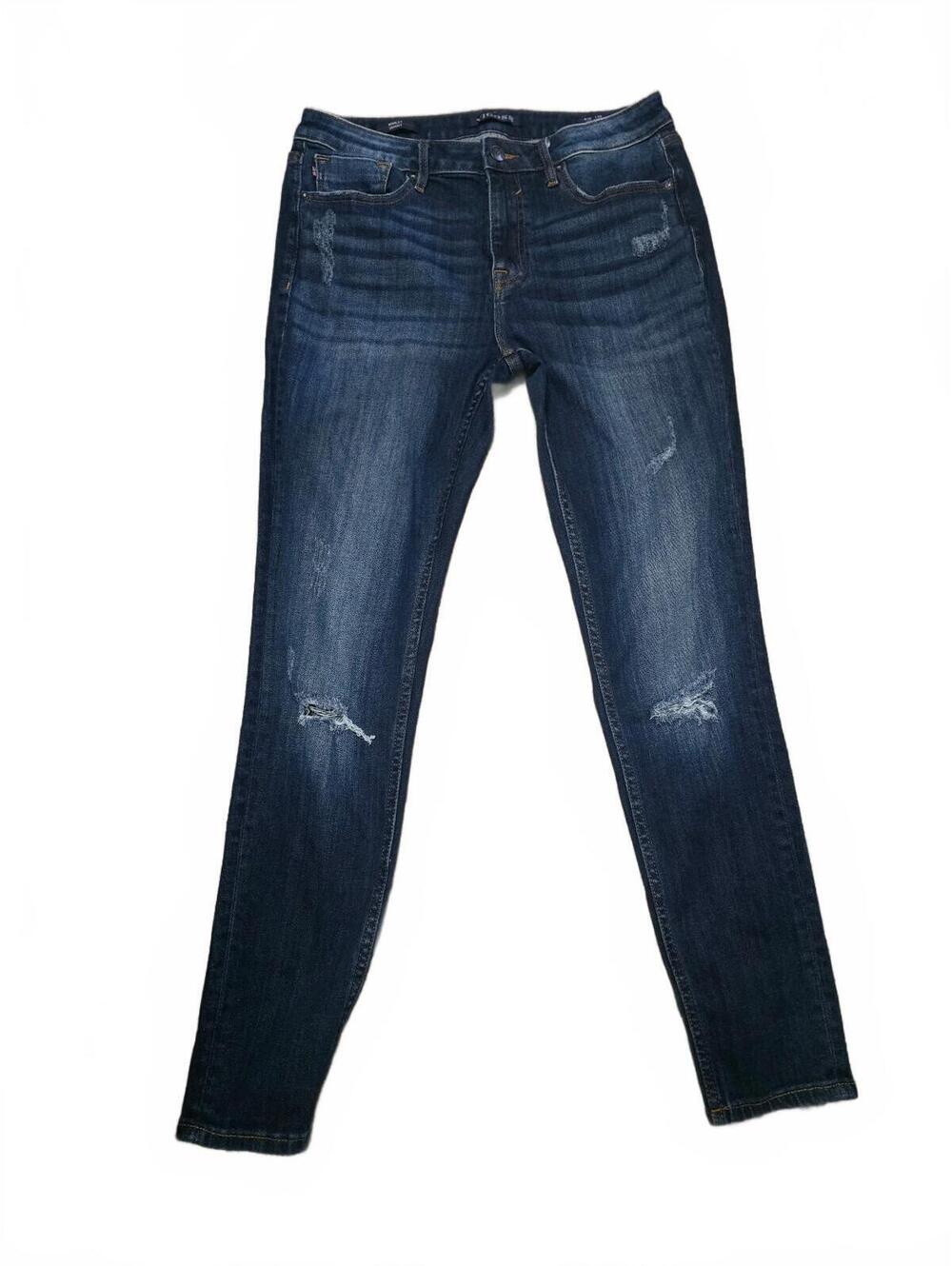 Vigoss Marley Skinny Jeans Women’s W30 L29 Mid Rise Distressed Dark Wash Denim